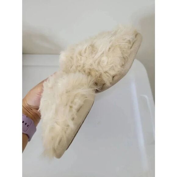 Kate Spade Dove Faux Fur Comfort Slipper Shoes 6B - Picture 6 of 8